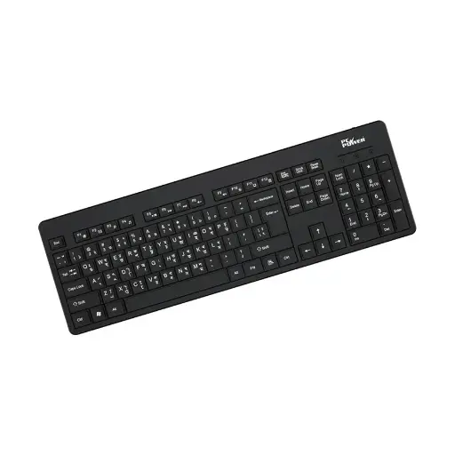 [0000696] Pc Power 604 Wired Black Standard Office Keyboard with Bangla