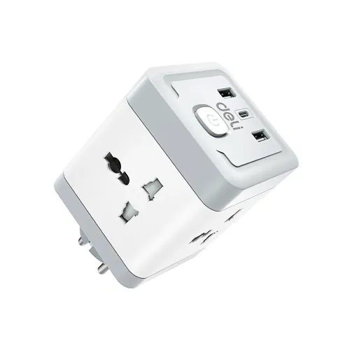 Deli ET426 4 Port Conventional Adapter 