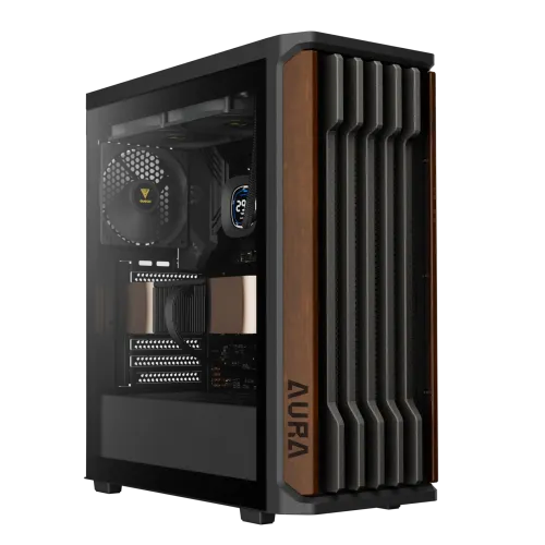 Gamdias AURA GC11 WOOD Mid-Tower ATX Gaming Casing 