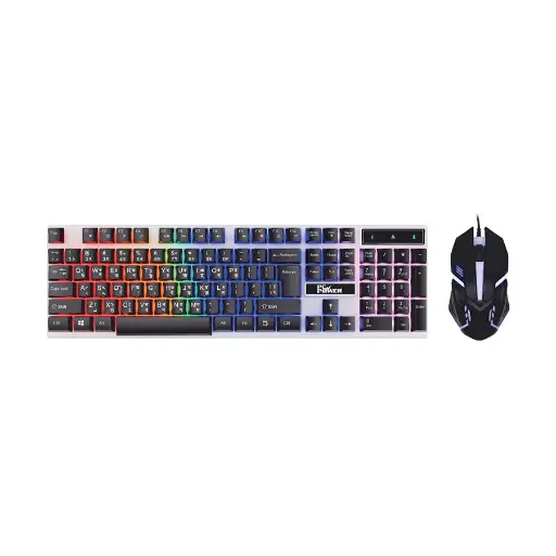 [0000699] Pc Power PGC801A105 RGB Wired Black Gaming Keyboard & Mouse Combo with Bangla