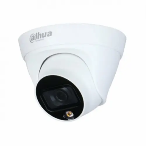 [01831] Dahua 2MP Full Color Dome Network Camera 15 MTR Distance, Lens 3.6 MM With Built In Mic (Metal+Plastic)#DH-IPC-HDW1239T1P-A-LED