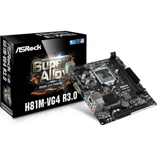 [0000802] ASRock H81M-VG4 R3.0 Super Alloy ATX Motherboard