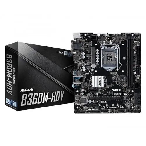 [0000814] ASRock B360M-HDV 8th Gen DDR4 Motherboard