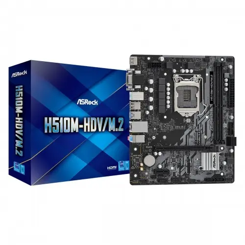[0000822] ASRock H510M-HDV/M.2 10th and 11th Gen Micro ATX Motherboard