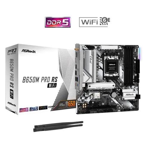 [0000825] ASRock B650M Pro RS WiFi AM5 Micro ATX Motherboard