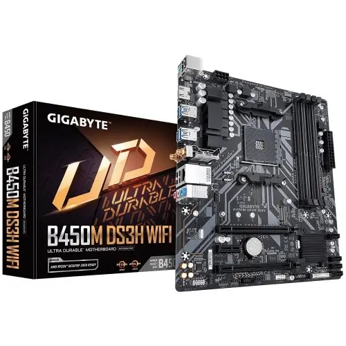 [02562] GIGABYTE B450M DS3H WIFI AM4 AMD Micro ATX Motherboard