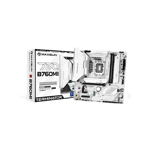 [04271] Maxsun Terminator B760M GKD5 ICE White DDR5 Intel Motherboard