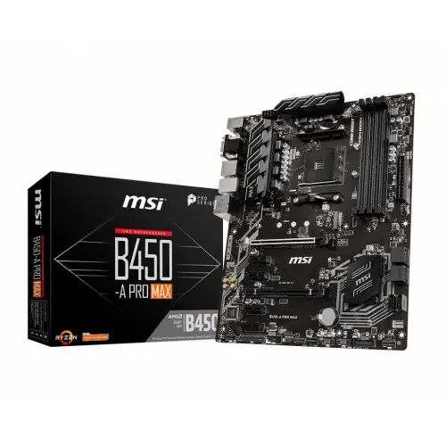 [0000915] MSI B450-A PRO MAX AMD AM4 Motherboard