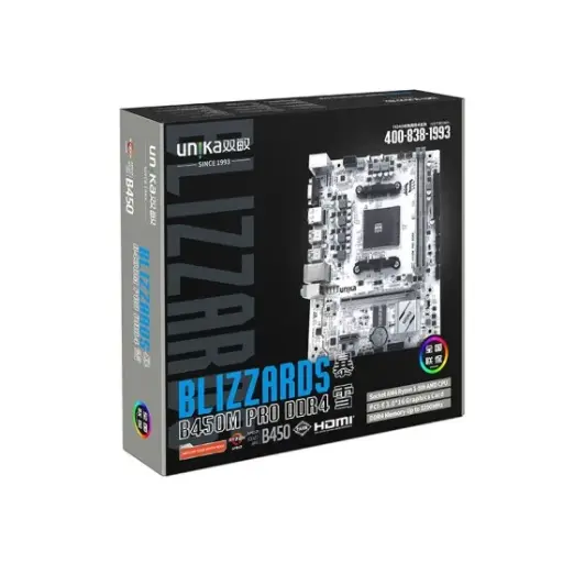[06939] UNIKA B450M Pro Blizzards AMD Motherboard