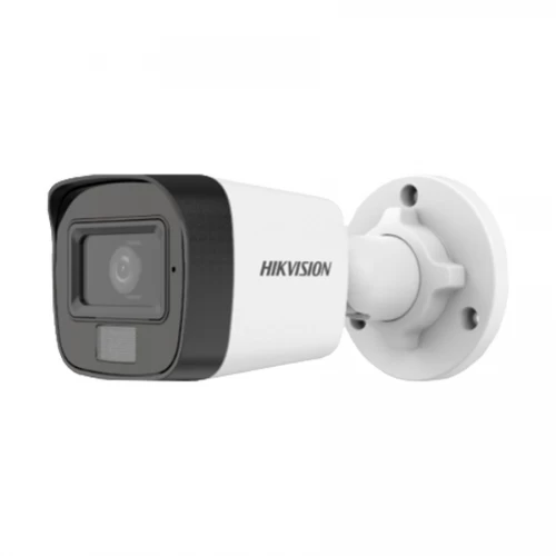 [03473] Hikvision 2MP  Smart Dual Light HD Bullet 20 MTR IR Distance, Lens 2.8 MM With Built In Audio (Plastic)#DS-2CE16D0T-LPFS
