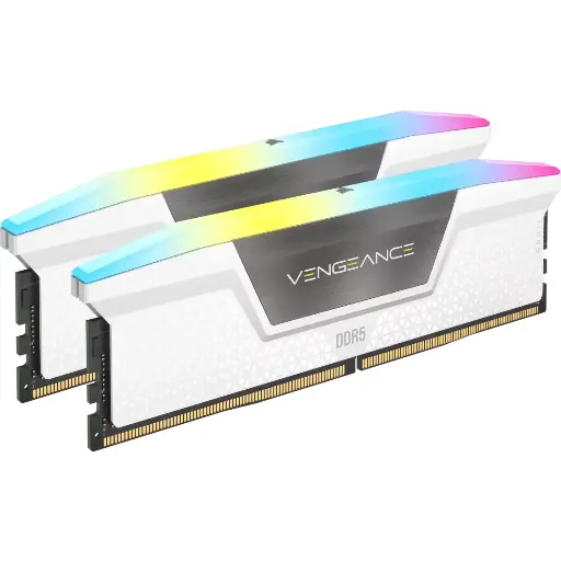 [01440] Corsair VENGEANCE RGB 32GB (2x16GB) 6200MHZ DDR5 DESKTOP RAM(White)