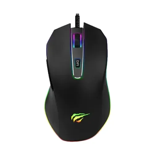 [03030] HAVIT MS837 RGB Backlit Programmable Wired Gaming Mouse Black