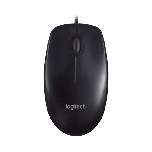 Logitech M90 Contoured Shape Wired Mouse 
