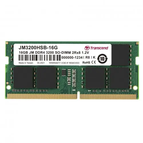 [0001222] Transcend JetRAM 16GB DDR4 3200Mhz SO-DIMM Laptop RAM