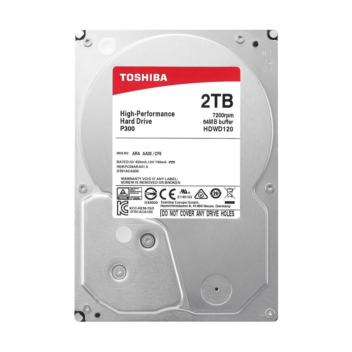 TOSHIBA 7200RPM 2TB Desktop Hard disk #HDWD120UZSVA