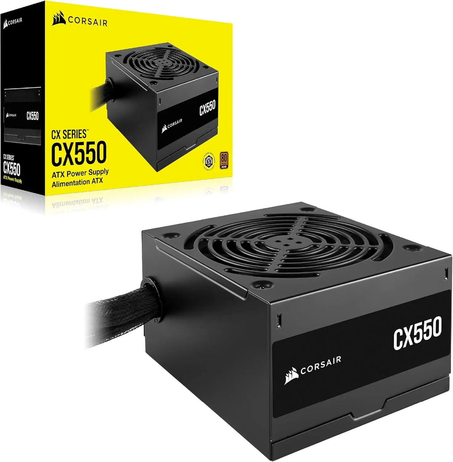 Corsair CX Series CX550 550W 80 PLUS Bronze ATX Power Supply