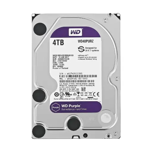 [0001346] Western Digital Purple 4TB 3.5 Inch SATA 5400RPM Surveillance HDD #WD40PURZ/WD40EJRX 