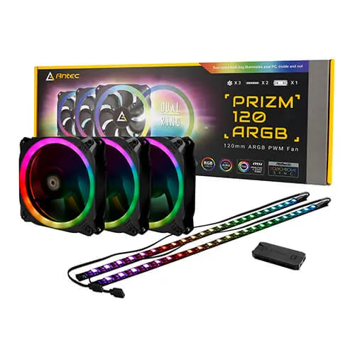 [0001369] Antec Prizm 120 ARGB 3+2+C 3 in 1 Cooling Fan with controller & ARGB LED Strips