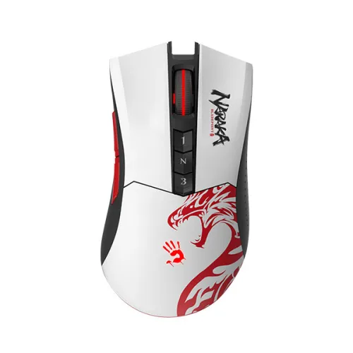 A4TECH R90 Plus Naraka 2.4G Wireless Gaming Mouse White 