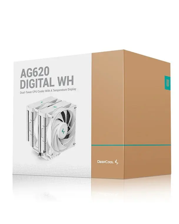 DeepCool AG620 WH ARGB Dual-Tower 120mm CPU Air Cooler