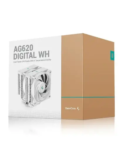 [01964] DeepCool AG620 WH ARGB Dual-Tower 120mm CPU Air Cooler