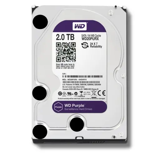 Western Digital 2TB Purple Desktop Hard Disk Drive #WD20PURZ