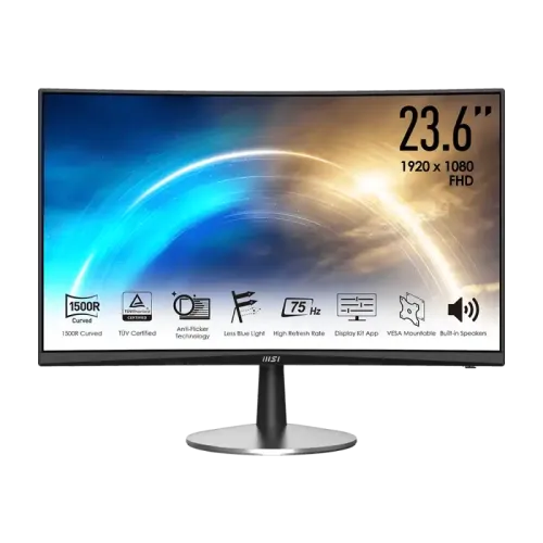 MSI PRO MP242C 23.6" FHD Curved Monitor with Built-in Speakers