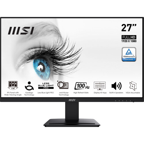 [04229] MSI PRO MP273A 27" 100Hz 1ms FHD IPS Monitor
