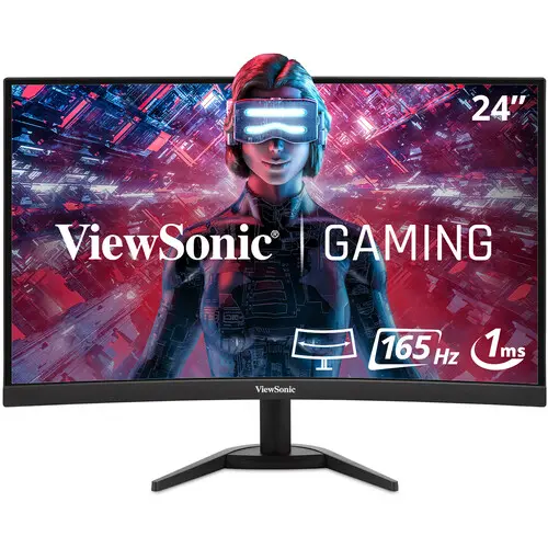 [0001698] ViewSonic VX2468-PC-MHD 24" 165Hz Curved Gaming Monitor