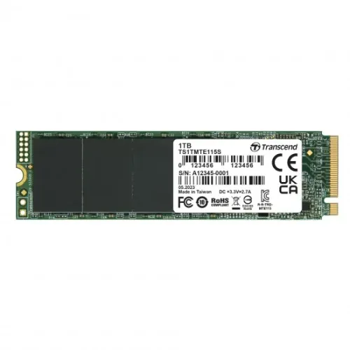 [06142] Transcend 115S 1TB M.2 PCIe Gen3 x4 NVMe SSD (M-Key) 