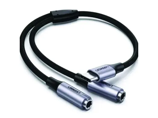 [06914] UGREEN USB-C TO 3.5MM DUAL AUDIO CONVERTER (30732)