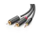 [06375] UGREEN AV102 (10512) 3.5mm to 2x RCA Audio Cable - 3M