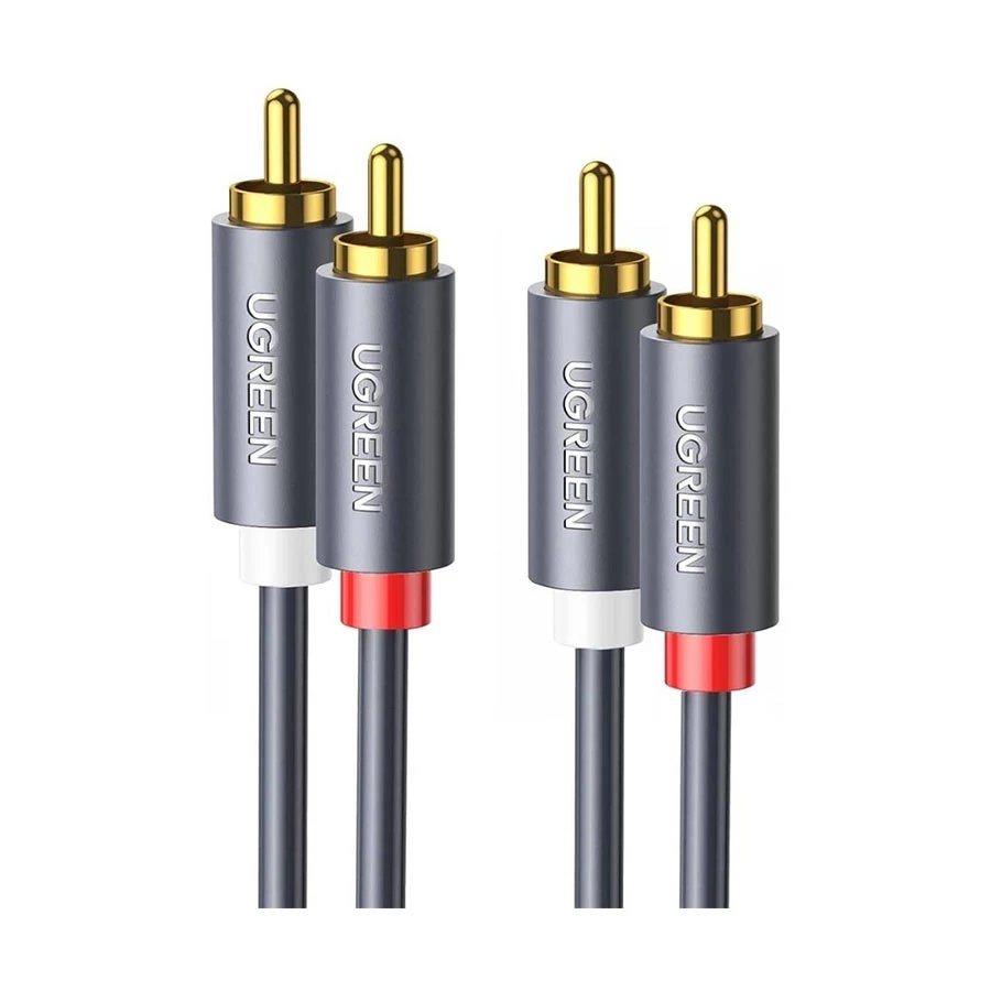UGREEN AV104 (10518) 2RCA Male to Male, 2 Meter, Black Audio Cable #10518