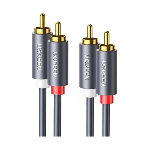 [06383] UGREEN AV104 (10520) 2RCA Male to Male, 5 Meter, Black Audio Cable #10520