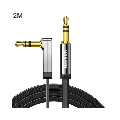 [0001945] UGREEN AV119 (10599) 3.5mm 90 Degree Right Angle Extension Cable - 2M