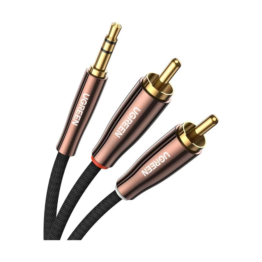 UGREEN AV170 (80845) 3.5mm Male to 2RCA Male, 1 Meter, Black Audio Cable #80845