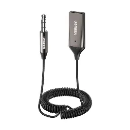 UGREEN 70601 Bluetooth Car Receiver Aux With Mic Space Gray Audio Converter # 70601
