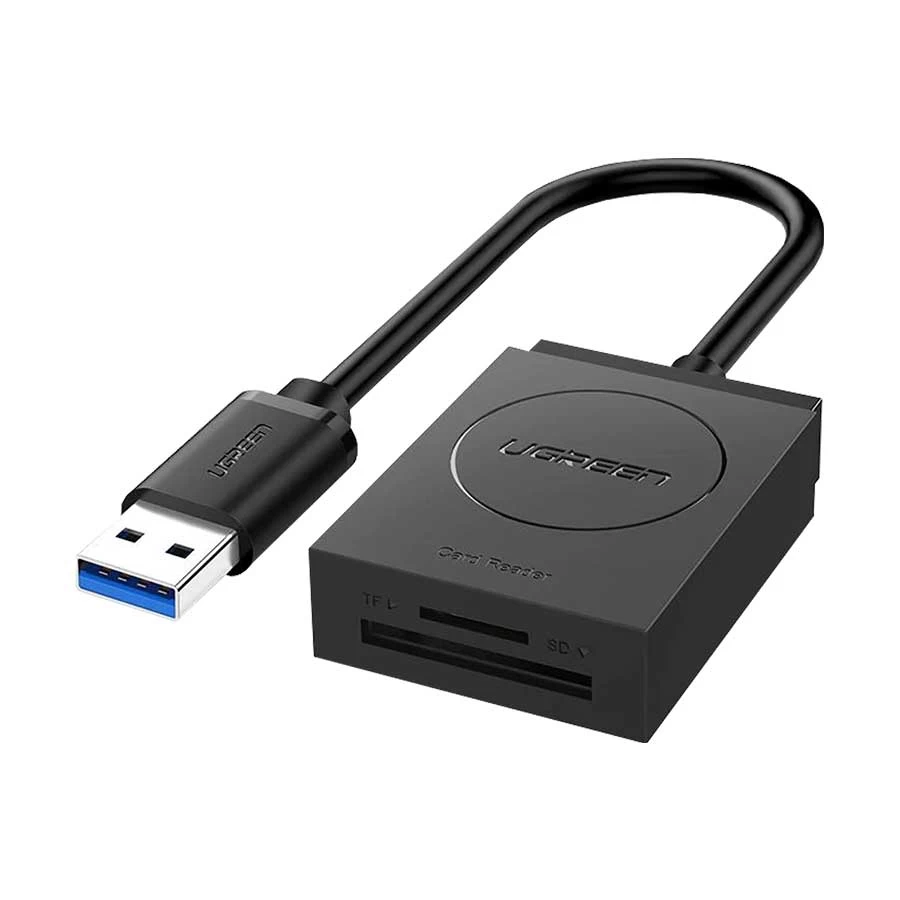 UGREEN 20250 USB Male to SD/TF Black Card Reader # 20250