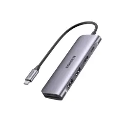 UGREEN CM195 (70411) (6-in-1) USB-C to 2 Ports USB3.0-A Hub + HDMI + TF/SD Hub