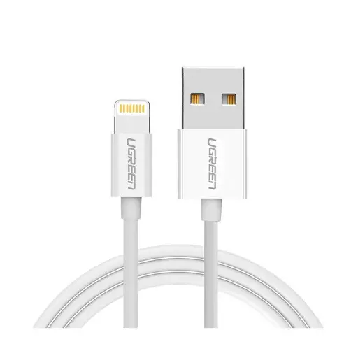 [0002275]  USB Male to Lightning Male, 1.5 Meter, White Data Cable #80315