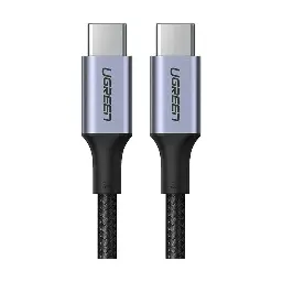 UGREEN US316 (90120) USB Type-C Male to Male, 3 Meter, Black Charging & Data Cable # 90120