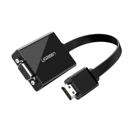 [06328] UGREEN 40248 HDMI Male to VGA, 3.5mm & Type-C Female, Black Converter # 40248