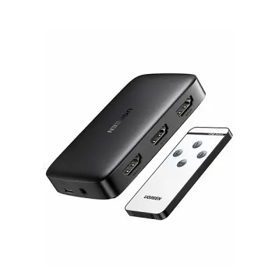 UGREEN CM333 (80126) HDMI Female to Female Black Switcher #2 in 1 out, 80126