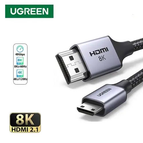 UGREEN 15515 Mini-HDMI to HDMI Cable 8K 2 Meter