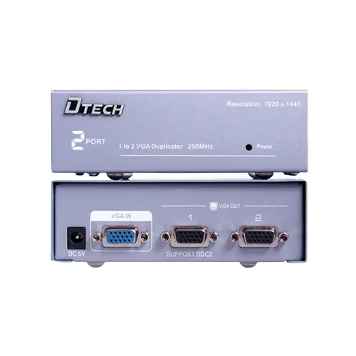 [01682] DTECH DT-7252 1 TO 2 250MHZ VGA SPLITTER
