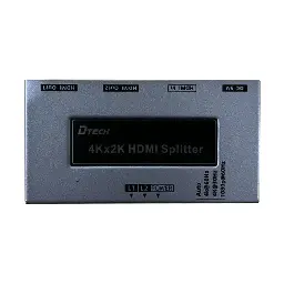 DTECH DT-7212(GS) HDMI Female to Female Gray Splitter #DT-7212(GS) (1 in 2 out)