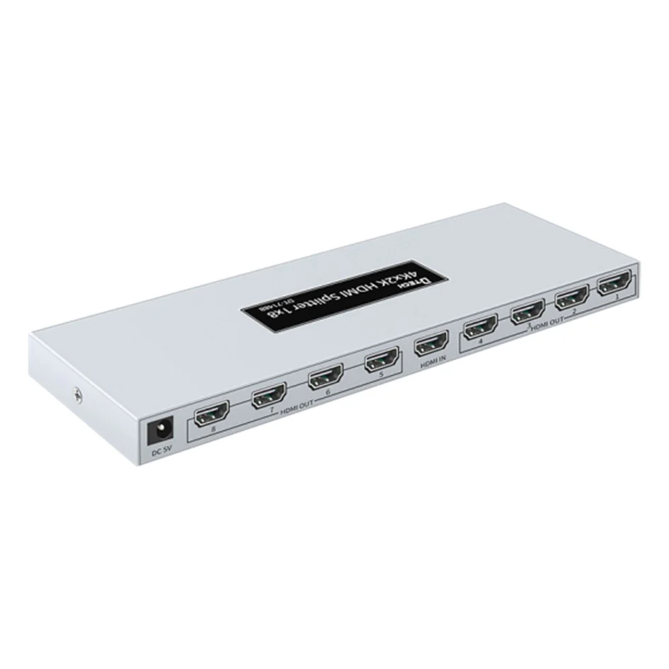 DTECH DT-7218 HDMI Spliter 1X8 (1 in 8 Out), 2.0V 