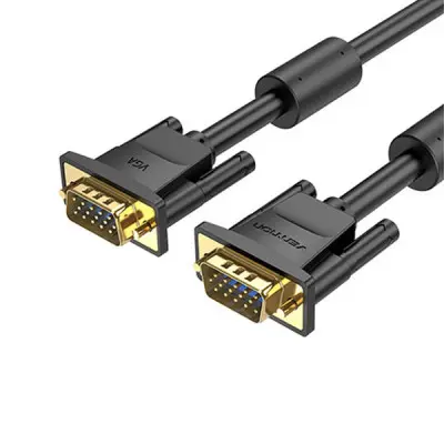 [07142] VENTION DAEBJ VGA(3+6) Male to Male Cable with ferrite cores 5M Black