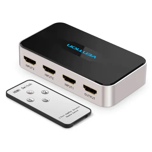 [07047] VENTION AFFH0 3 In 1 Out HDMI Switcher Gray 