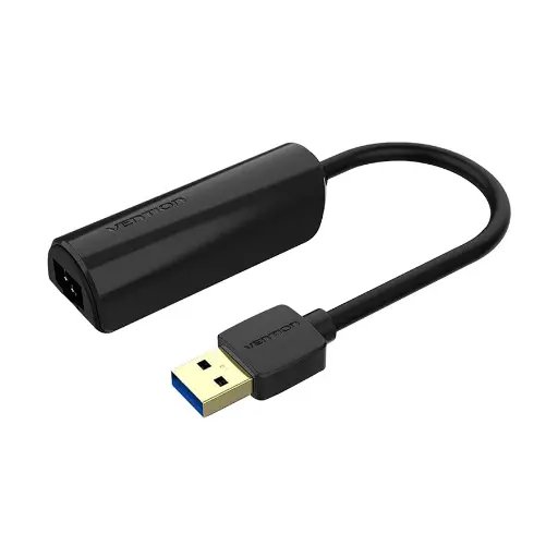 [07115] VENTION CEHBB USB Male to LAN Female, 0.15 Meter, Black Converter #CEHBB